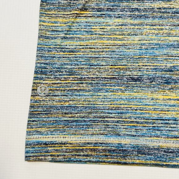 Lululemon Mens Surge Warm Sweatshirt Medium Blue Space Dye Camo Alberta Lake - Picture 5 of 11